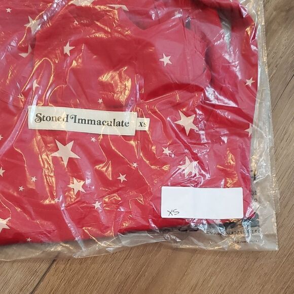 Stoned Immaculate Moonstar Retro Silk Mini Dress In Red Size Extra Small - Picture 6 of 6